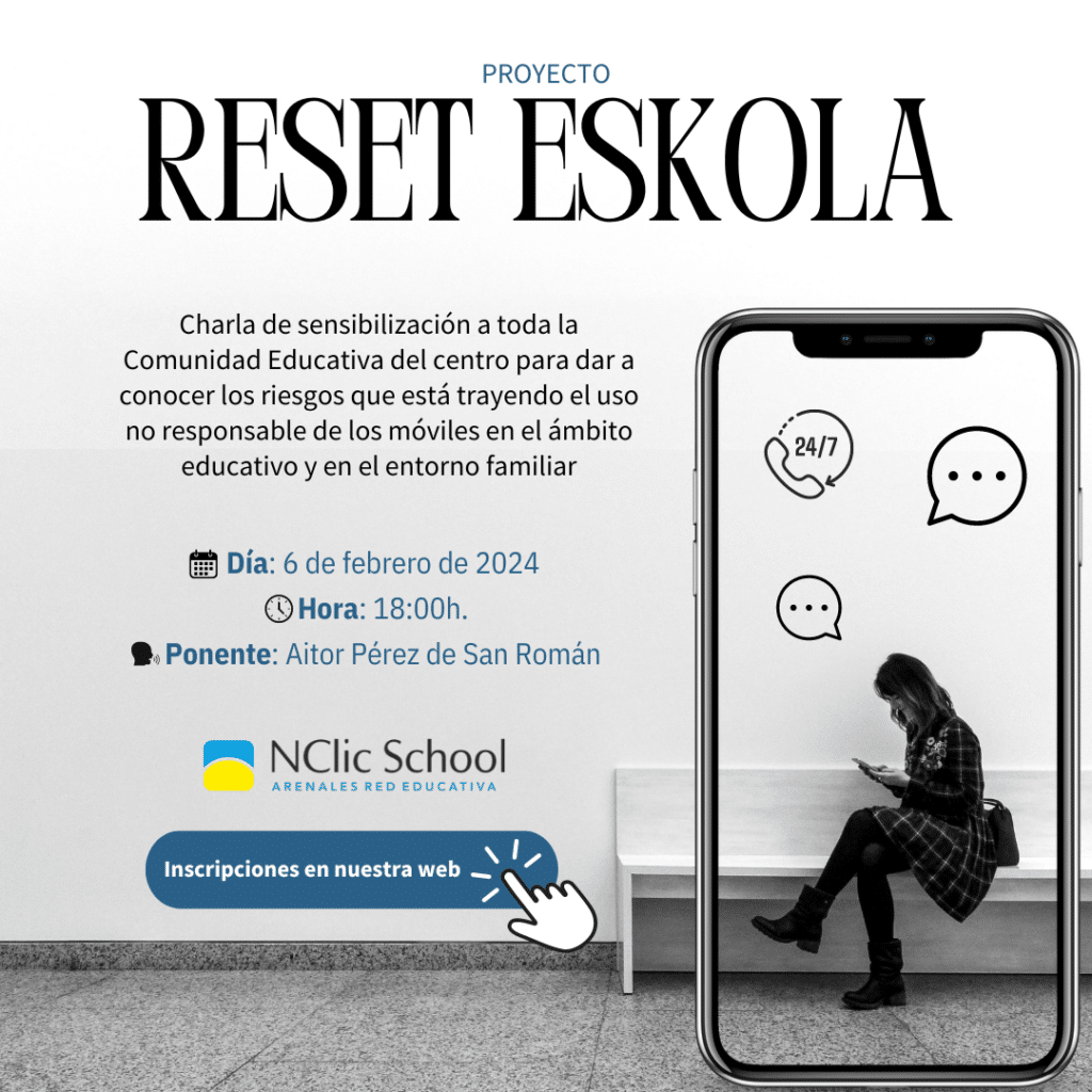Reset Eskola: charla de sensibilización para familias y profesorado